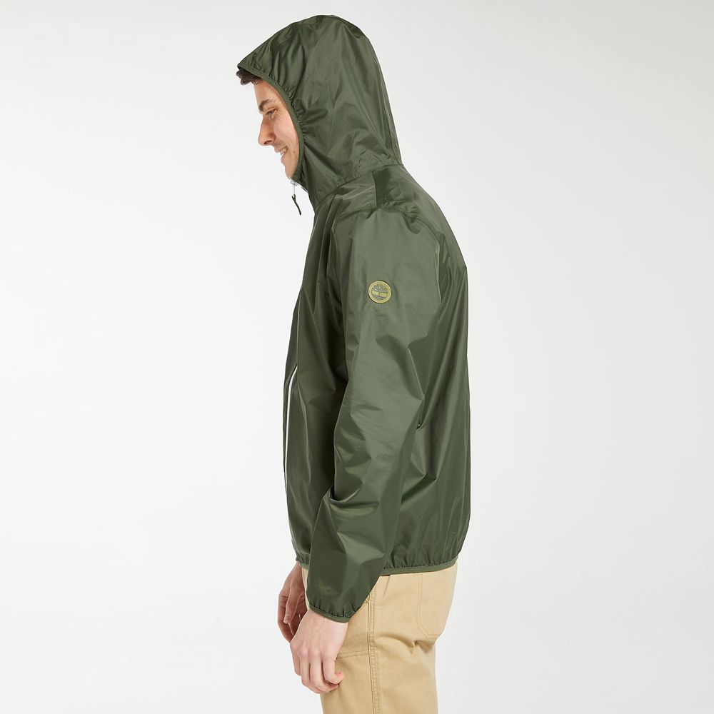 Chaquetas Timberland Argentina Hombre - Mt. Franklin Waterproof Packable Shell - Verde Oscuro - LUQH